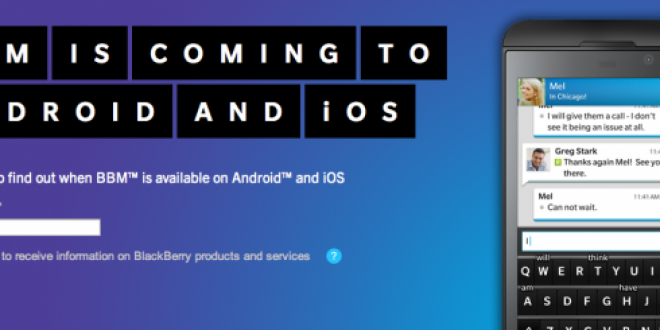 Blackberry Messenger disponible sur iOS et Android dès cet été !