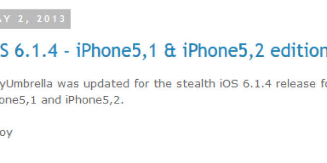 TinyUmbrella supporte désormais l’iOS 6.1.4