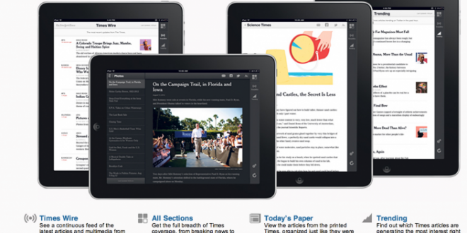 Le New York Times lance sa web application pour iPad