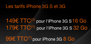 Baisse des prix iPhone chez Orange